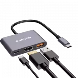 CANYON hub DS-4 3in1 USB-C Grey CANYON hub DS-4 3in1 USB-C Grey