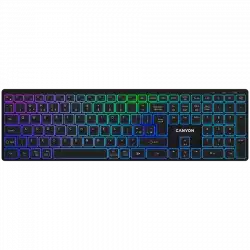 CANYON keyboard HKB-W11 UK/US RGB Dual Mode Wireless Black