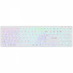 CANYON keyboard HKB-W11 UK/US RGB Dual Mode Wireless White