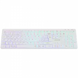 CANYON keyboard HKB-W11 UK/US RGB Dual Mode Wireless White