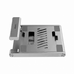 Canyon Laptop stands with hub, TYPE C F to HDMI2.0+2USB3.0+USBC3.0+RJ45+PD, TYEP C TO C cable 1m white with Emarker: HUSB332A, Material: Aluminum case+ABS+PS, Size: 245x240x27.2+/-0.3mm, Weight:1304g