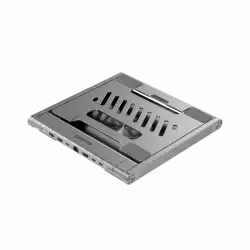 Canyon Laptop stands with hub, TYPE C F to HDMI2.0+2USB3.0+USBC3.0+RJ45+PD, TYEP C TO C cable 1m white with Emarker: HUSB332A, Material: Aluminum case+ABS+PS, Size: 245x240x27.2+/-0.3mm, Weight:1304g