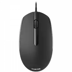 CANYON M-10, Canyon Wired optical mouse with 3 buttons, DPI 1000, with 1.5M USB cable, black, 65*115*40mm, 0.1kg