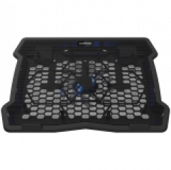 CANYON NS02, Cooling stand single fan with 2x2.0 USB hub, support up to 10”-15.6” laptop, ABS plastic and iron, Fans dimension:125*125*15mm(1pc), DC 5V, fan speed: 800-1000RPM, size:340*265*30mm, 406g
