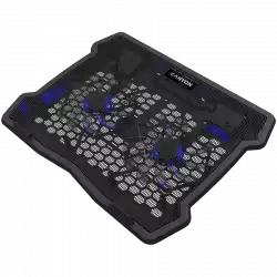 CANYON NS03, Cooling stand dual-fan with 2x2.0 USB hub, support up to 10”-15.6” laptop, ABS plastic and iron, Fans dimension:125*125*15mm(2pcs), DC 5V, fan speed: 800-1000RPM, size:340*265*30mm, 435g