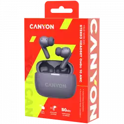 CANYON headset OnGo TWS-10 ANC+ENC Purple                          
