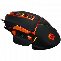 CANYON Optical gaming mouse, adjustable DPI setting 800/1000/1200/1600/2400/3200/4800/6400, LED backlight, moveable weight slot and retractable top cover for comfortable usage