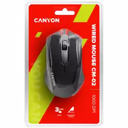 CANYON Optical wired mice, 3 buttons, DPI 1000, Black