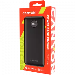 CANYON power bank PB-2002 LED 20000 mAh PD 20W QC 3.0 Black