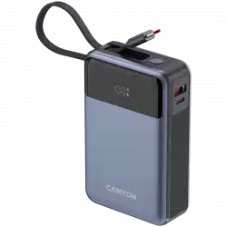 CANYON power bank OnPower 600 built-in cable 20000 mAh PD65W Dark Grey                          