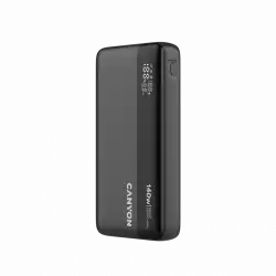 CANYON Power Bank PB-240, 25000mAh PD140W display power bank,Size160.0x82x27 mm Weight 508+-10g, Dark Grey