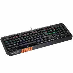 CANYON Hazard GK-6, Wired multimedia gaming keyboard with lighting effect, 108pcs rainbow LED, Numbers 104keys, EN double injection layout, cable length 1.8M, 450.5*163.7*42mm, 0.90kg, color black