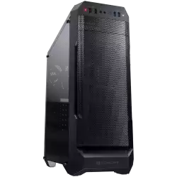 Chassis COUGAR MX331 Mesh, Mid Tower, MiniITX/MicroATX/ATX, 204x481x443(mm), USB 3.0 x 2, USB 2.0 x 2, Mic x 1 / Audio x 1, Reset Button, Mesh Front Panel, 120mm x 1( Black fan x 1 pre-installed), Transparent Left Panel, Maximum Number of Fans: 5 max