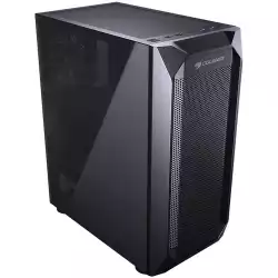 Chassis COUGAR MX410 Mesh-G, Mid Tower, MiniITX/MicroATX/ATX, 210 x 455 x 380 (mm), USB 3.0 x 2, USB 2.0 x 2, Mic x 1 / Audio x 1, Reset Button, Mesh Front Panel, 120mm x 1(Black fan x 1 pre-installed), Transparent Left Panel - 4mm Tempered Glass
