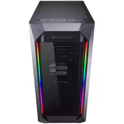Chassis COUGAR MX410, Mid Tower, Mini ITX / Micro ATX / ATX, 210 x 455 x 380(mm), USB3.0 x 2,USB2.0 x 2,Mic x 1/Audio x 1, RGB Control Button,Front Panel: Acrylic with RGB strips, Pre-installed Fans: Rear 120mm x 1 RGB, Acrylic Transparent Left Panel