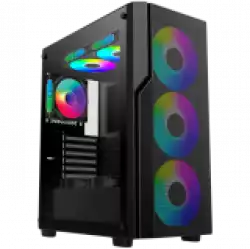 Chassis FC-C01 ARGB 7 slots; 1x Type-C, 3x USB 3.0; 3 x12cm ARGB front;  1 x12cm ARGB back; Without PSU