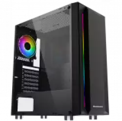 Chassis Helios EN43224, ATX, M-ATX, Mini ITX USB3.0x1 + USB2.0x2, Rainbow LED Stripe Frontpanel, Left Tempered Glass, 1xCR120