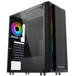 Chassis Helios EN43224, ATX, M-ATX, Mini ITX USB3.0x1 + USB2.0x2, Rainbow LED Stripe Frontpanel, Left Tempered Glass, 1xCR120