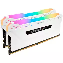 CORSAIR 16GB RAMKit 2x8GB DDR4 3200MHz 2x288 DIMM Unbuffered 16-18-18-36 Vengeance RGB Pro White Heat Spreader RGB LED 1.35V XMP2.0