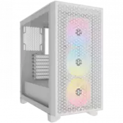 Corsair 3000D RGB Tempered Glass Mid-Tower, White                          