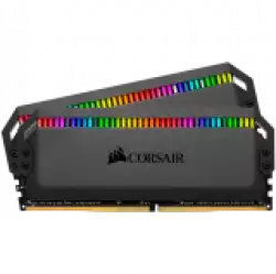 Corsair DDR4, 3200MHz 16GB 2x8GB DIMM, Unbuffered, 16-18-18-36, XMP 2.0, DOMINATOR PLATINUM RGB Black Heatspreader, RGB LED, 1.35V