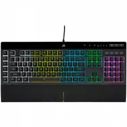 Corsair K55 RGB PRO Gaming Keyboard, Backlit Zoned RGB LED, Rubberdome