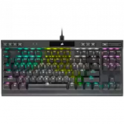 Corsair K70 RGB TKL CHAMPION SERIES Tenkeyless Mechanical Gaming Keyboard, Backlit RGB LED, CHERRY MX Red, Black, Black PBT Keycaps