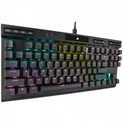 Corsair K70 RGB TKL CHAMPION SERIES Tenkeyless Mechanical Gaming Keyboard, Backlit RGB LED, CHERRY MX Red, Black, Black PBT Keycaps