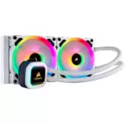 Corsair Hydro Series H100i RGB PLATINUM SE 240mm Liquid CPU Cooler, an all-in-one liquid CPU cooler with a 240mm radiator and vivid RGB lighting in brilliant white housing, built for extreme CPU cooling, dual LL120 RGB PWM fans Corsair Hydro Series H100i RGB PLATINUM SE 240mm Liquid CPU Cooler, an all-in-one liquid CPU cooler with a 240mm radiator and vivid RGB lighting in brilliant white housing, built for extreme CPU cooling, dual LL120 RGB PWM fans