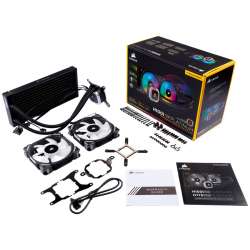 Corsair Hydro Series H115i RGB PLATINUM Liquid CPU Cooler, an all-in-one liquid CPU cooler with a 280mm radiator and vivid RGB lighting that’s built for extreme CPU cooling. Cooling Socket Support Intel 115x/ 2011/ 2066/ 1200,AMD AM3/AM2, AMD AM4