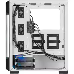 CORSAIR iCUE 220T RGB Tempered Glass Mid-Tower Smart Case — White