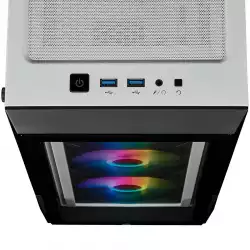 CORSAIR iCUE 220T RGB Tempered Glass Mid-Tower Smart Case — White