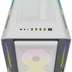Corsair iCUE 5000T RGB Tempered Glass Mid-Tower Smart Case, White