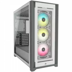 Corsair iCUE 5000X RGB Tempered Glass Mid-Tower Smart Case, White
