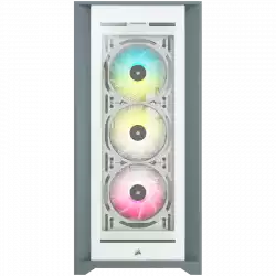 Corsair iCUE 5000X RGB Tempered Glass Mid-Tower Smart Case, White