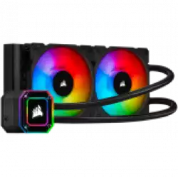 CORSAIR iCUE H100i ELITE CAPELLIX Liquid CPU Cooler, 240mm Radiator, Dual 120mm ML RGB PWM Fans, Intel:LGA1700 (with separate bracket)/LGA1200/LGA115X/LGA20XX, AMD: AM5/AM4/sTRX4/sTR4, 5Y warranty, black