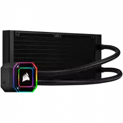 CORSAIR iCUE H100i ELITE CAPELLIX Liquid CPU Cooler, 240mm Radiator, Dual 120mm ML RGB PWM Fans, Intel:LGA1700 (with separate bracket)/LGA1200/LGA115X/LGA20XX, AMD: AM5/AM4/sTRX4/sTR4, 5Y warranty, black