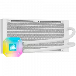 CORSAIR iCUE H100i ELITE CAPELLIX Liquid CPU Cooler, 240mm Radiator, Dual 120mm ML RGB PWM Fans, Intel: LGA1700 (with separate bracket)/LGA1200/LGA115X/LGA20XX, AMD: AM5/AM4/sTRX4/sTR4, 5Y warranty, white