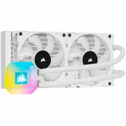 CORSAIR iCUE H100i ELITE CAPELLIX Liquid CPU Cooler, 240mm Radiator, Dual 120mm ML RGB PWM Fans, Intel: LGA1700 (with separate bracket)/LGA1200/LGA115X/LGA20XX, AMD: AM5/AM4/sTRX4/sTR4, 5Y warranty, white
