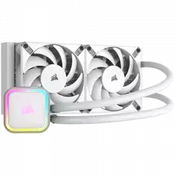 Corsair iCUE H100i RGB ELITE Liquid CPU Cooler - white, 277mm x 120mm x 27mm radiator