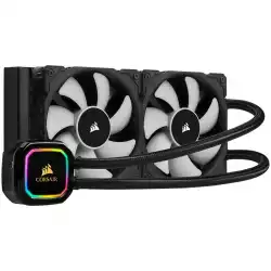 CORSAIR iCUE H100i RGB PRO XT Liquid CPU Cooler, 240mm Radiator, Dual 120mm ML PWM Fans, Intel: LGA1700 (with separate bracket)/LGA115X/LGA1200/LGA20XX, AMD: AM5/AM4/AM3/AM2/sTRX4/sTR4, 5Y warranty, black