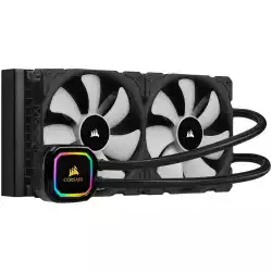 CORSAIR iCUE H115i RGB PRO XT, 280mm Radiator, Dual 140mm PWM Fans, Software Control, Liquid CPU Cooler