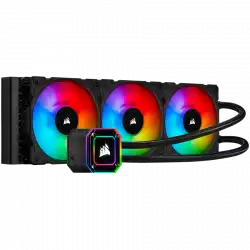 CORSAIR iCUE H150i ELITE CAPELLIX Liquid CPU Cooler, 360mm Radiator, Triple 120mm ML RGB PWM Fans, Intel: LGA1700 (with separate bracket)/LGA1200/LGA115X/LGA20XX, AMD: AM5/AM4/sTRX4/sTR4, 5Y warranty, black