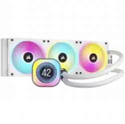 CORSAIR iCUE LINK H150i LCD White AIO, 360mm Radiator, Liquid CPU Cooler, 397mm x 120mm x 27mm radiator