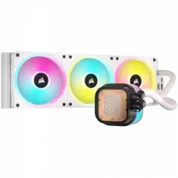 CORSAIR iCUE LINK H150i LCD White AIO, 360mm Radiator, Liquid CPU Cooler, 397mm x 120mm x 27mm radiator