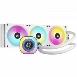CORSAIR iCUE LINK H150i LCD White AIO, 360mm Radiator, Liquid CPU Cooler, 397mm x 120mm x 27mm radiator