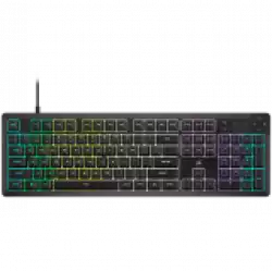 Corsair K55 CORE RGB Gaming Keyboard - Black, Fully customizable ten-zone RGB backlight, dedicated media control buttons