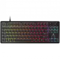 CORSAIR K55 CORE TKL RGB Gaming Keyboard, Backlit Zoned RGB LED, Rubberdome