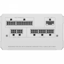 CORSAIR RM750e White, 750 Watt, Cybenetics Gold Certified, Fully Modular