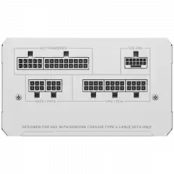 CORSAIR RM850e White, 850 Watt, Cybenetics Gold Certified, Fully Modular